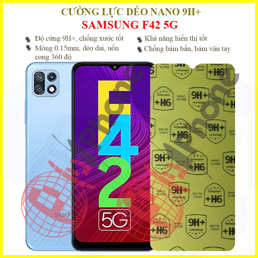 Dán cường lực dẻo nano trong hoặc nhám cho Samsung F42 5G
