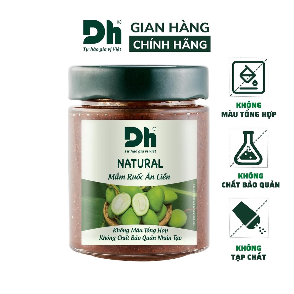 Mắm ruốc ăn liền Natural Dh Foods nêm sẵn thành phần tự nhiên lọ 150gr - DHMAM008
