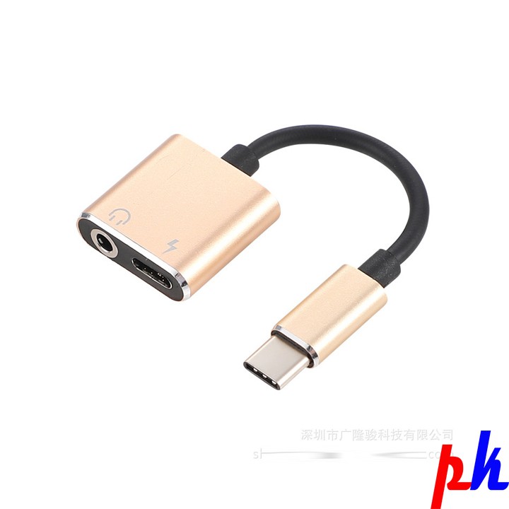 Jack chuyển type C sang 3.5 kèm cổng sạc TC01