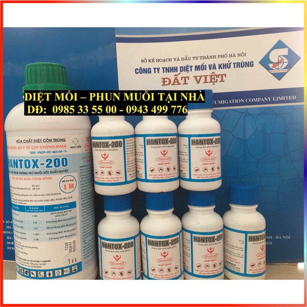 Dung dịch diệt bọ chét, ve giận, bọ chó mèo...Hantox- 200 chai 100ml