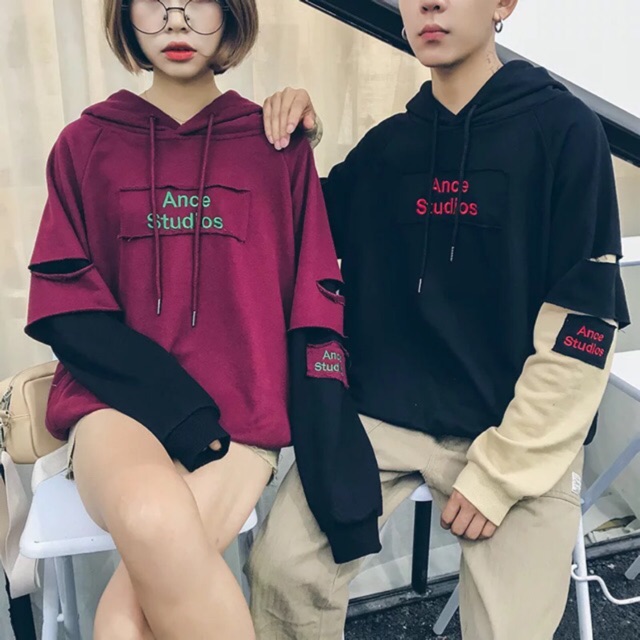 Áo hoodie nỉ unsiex form rộng Studios nam nữ ulzzang Wind