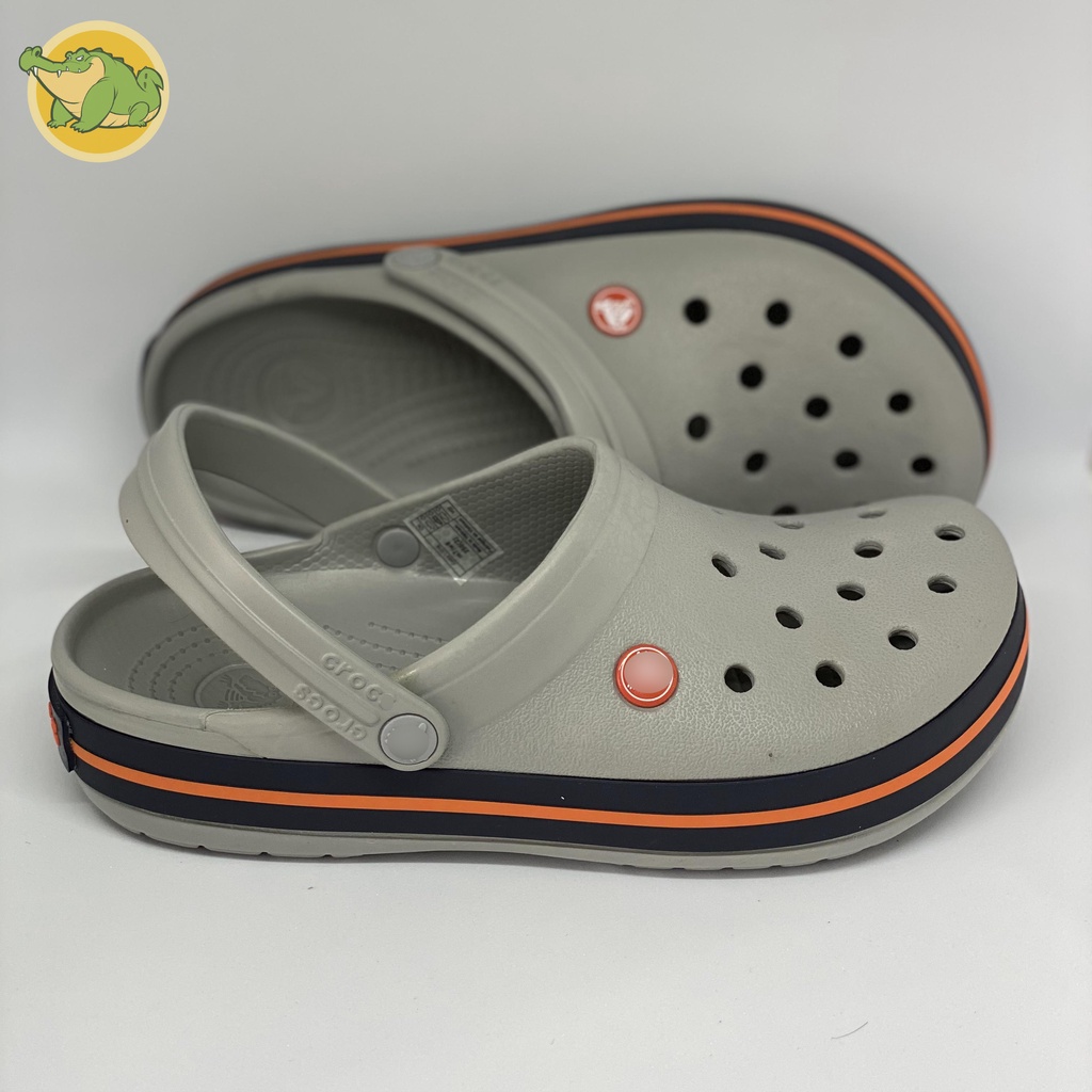 Dép CROCS CROCBAND Nam Nữ màu Grey, Form đẹp, Mềm Nhẹ và Êm Ái, Không mùi, chống trơn trượt  - Vua Cá Sấu