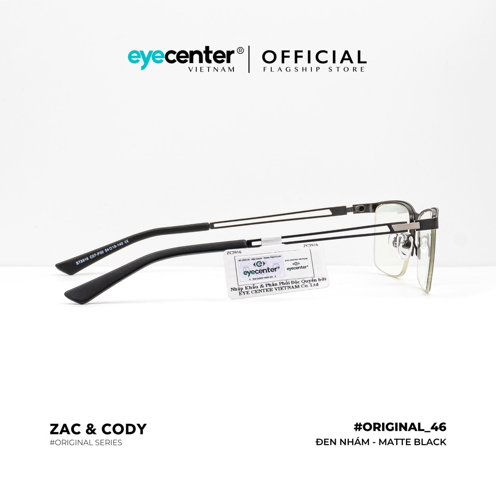 Gọng kính vuông nam nữ chính hãng B46-S by Zac & Cody nhập khẩu Eye Center Vietnam