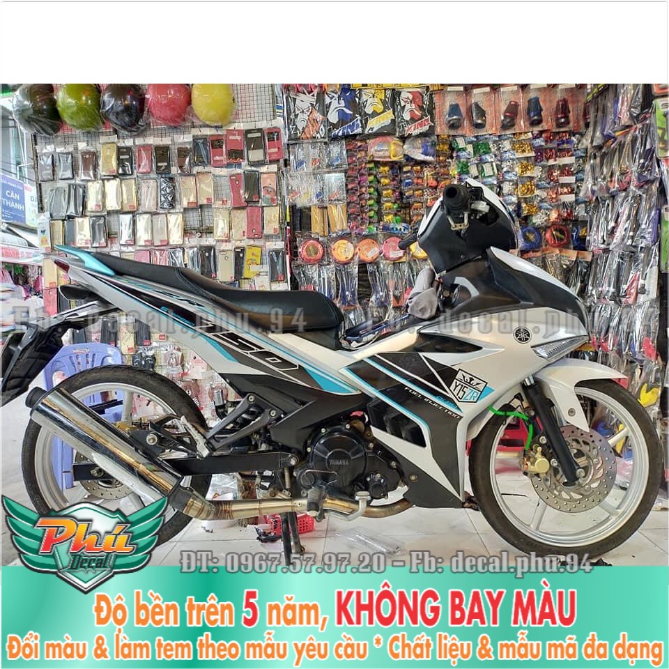 Tem rời Exciter 150 Y15ZR xe bạc đen (X) -1