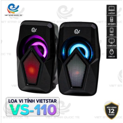 Loa Game Máy Tính VIETSTAR Hiệu Ứng Đèn LED - Âm Thanh HD Chất Lượng Cao - BẢO HÀNH 12 THÁNG