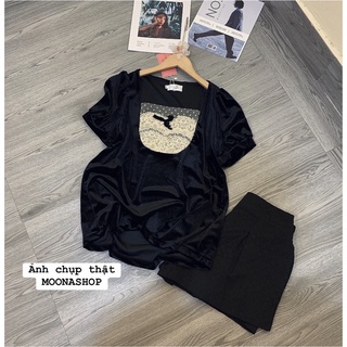 ( FREESHIP ) Áo nhung phối cổ ren