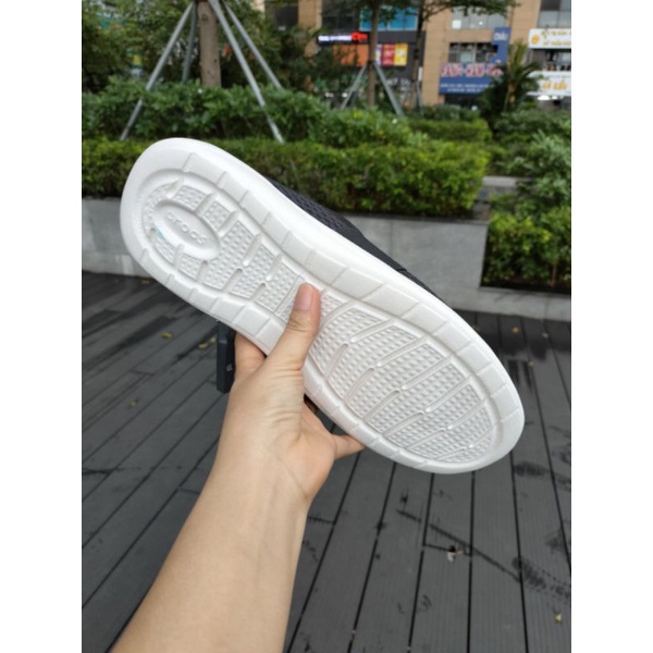 Giày sục cross literide mesh mule cho nam màu đen