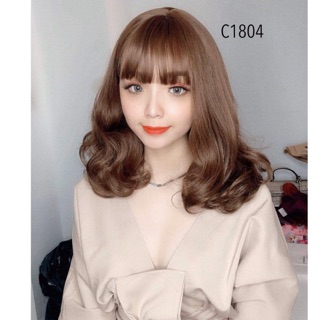 Tóc Giả Nữ Xoăn Đuôi Phồng 1804 Ngang Vai