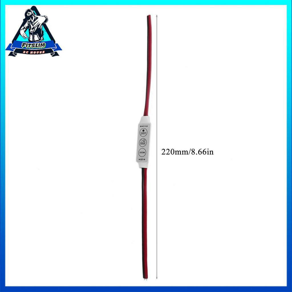 Thiết Bị Điều Khiển Độ Sáng Đèn Led Một Màu Mini 12v 12a Cho Đèn Led 5050 / 3528