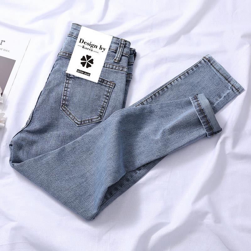 Quần jeans lưng cao dáng ôm thời trang cho nữ