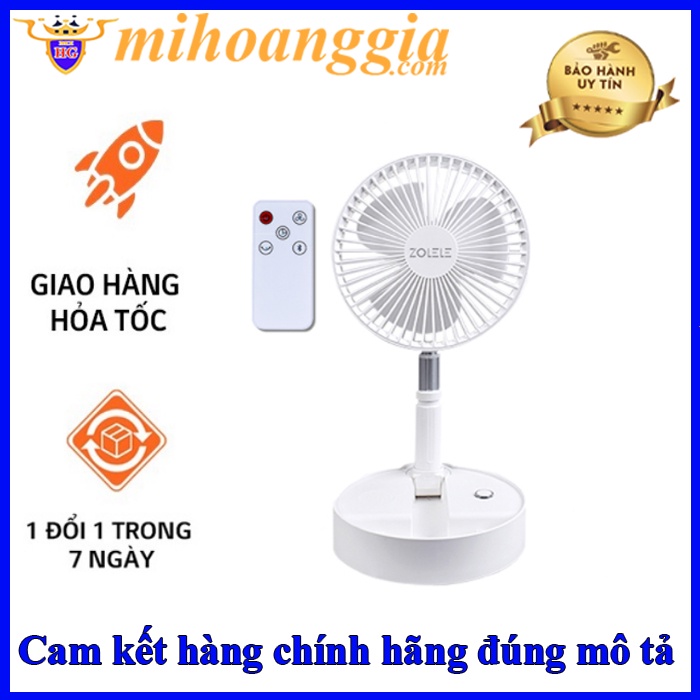 Quạt tích điện xiaomi zolele tích hợp loa không dây xoay 180° có điều khiển từ xa - MIHOANGGIA