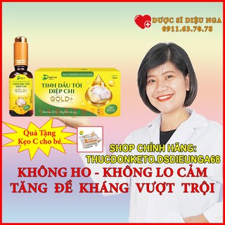 Tinh dầu tỏi Diệp Chi Gold+ [Mẫu mới] Giúp HỖ TRỢ TĂNG ĐỀ KHÁNG VƯỢT TRỘI-Tặng 2 gói KẸO VITAMIN C TĂNG ĐỀ KHÁNG CHO BÉ
