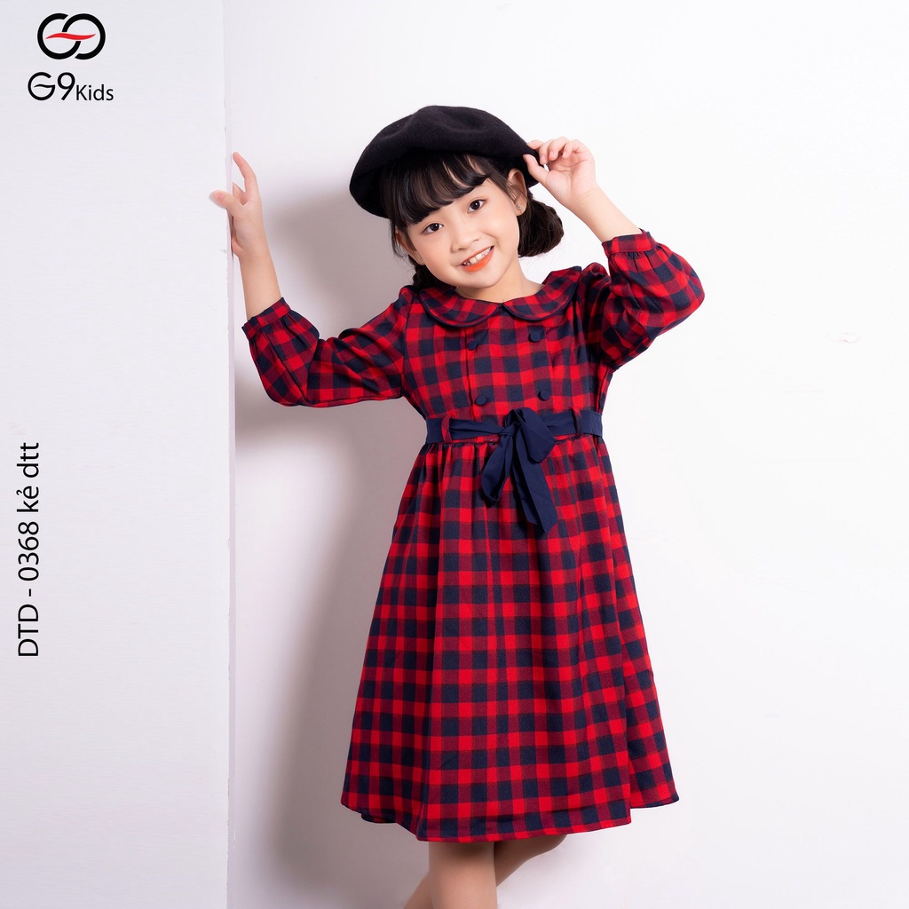 Váy bé tay dài 0368 G9moza với chất liệu kate