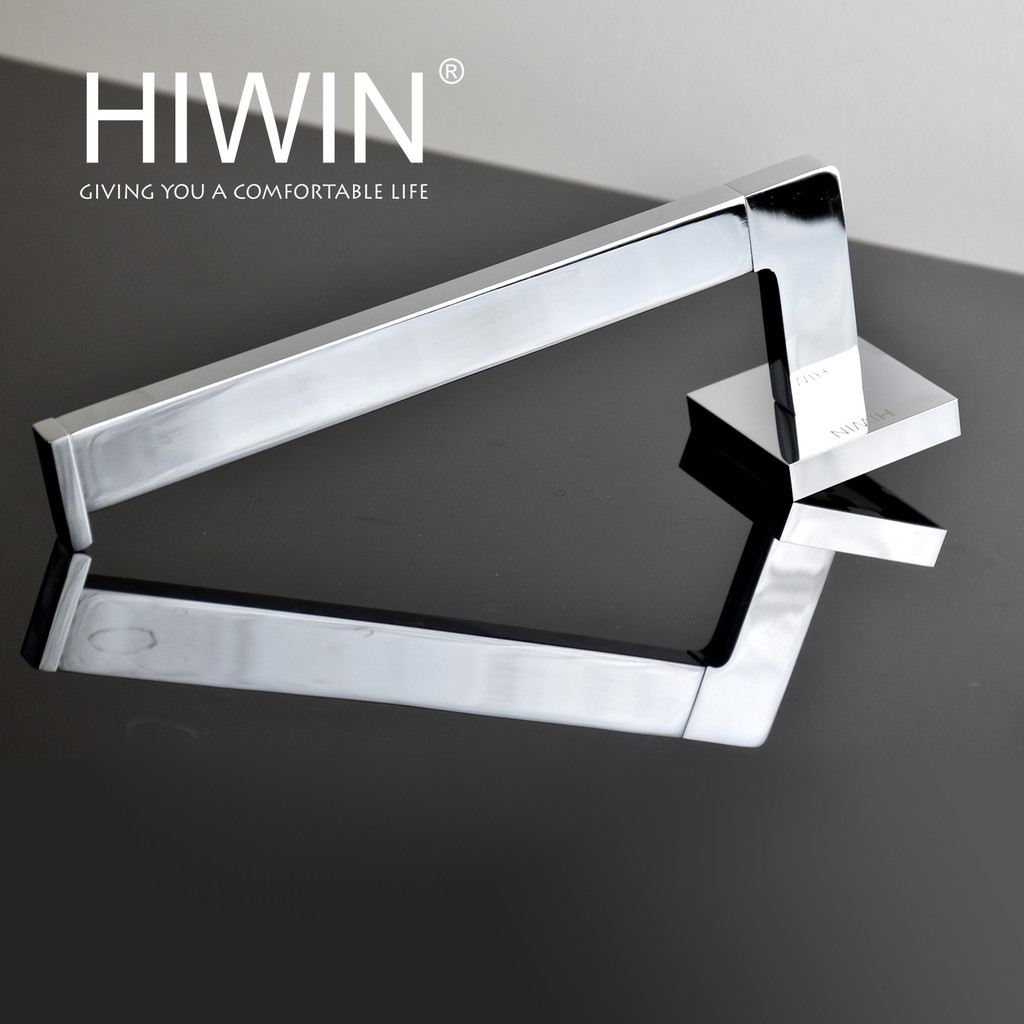 Thanh vắt khăn nhà tắm đồng mạ crom sáng bóng Hiwin Y-1205 kích thước 218x70x45