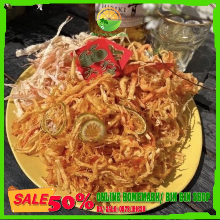 Mực sợi mix 3 vị, mực hấp dừa + mực bơ tỏi + mực tomyum  🦑🐙🦑mua 1 được 3 nhé 🦑🐙🦑  hủ 300g- BEN TRE SPECIALTIES | BigBuy360 - bigbuy360.vn