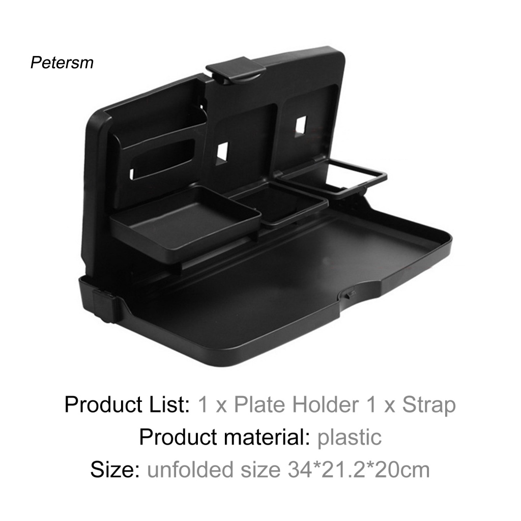 Khay Đựng Thức Ăn Bằng Nhựa PP Đa Năng Gắn Phía Sau Ghế Ngồi Xe Hơi