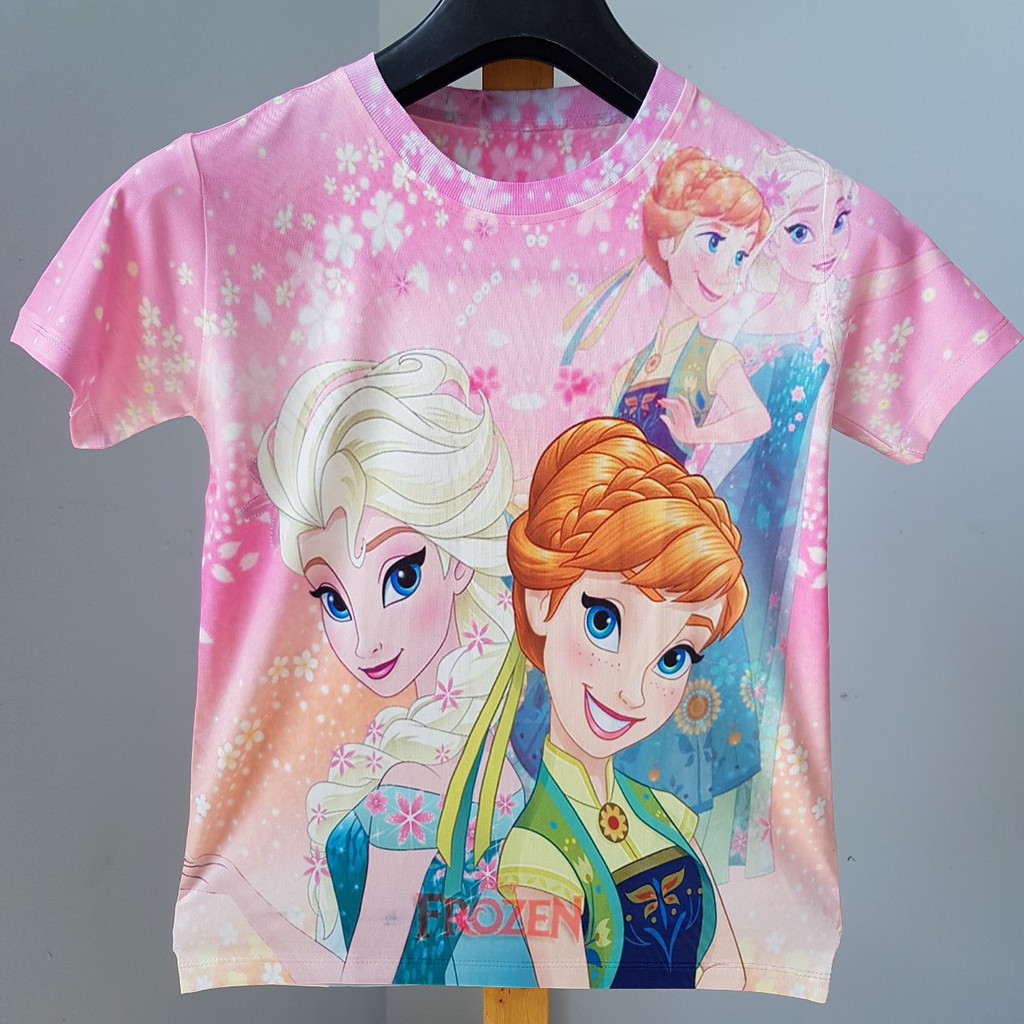 Áo thun 3D Elsa hồng