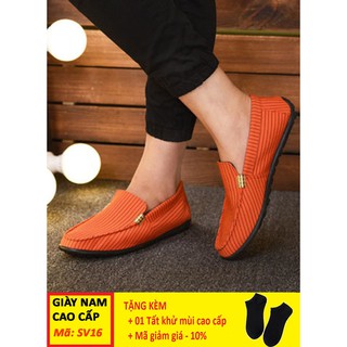 Giày Lười Nam 💖FREESHIP💖 Giày Vải Cao Cấp Đế Êm Chất Vải Thoáng Khí