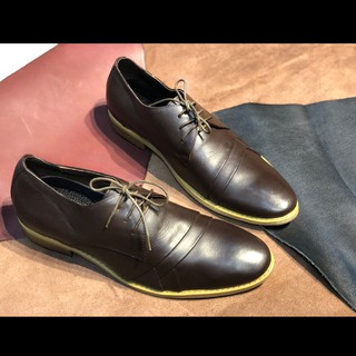 Giày Tây Nam da bò tự nhiên nguyên tấm màu nâu thời trang 1885dk