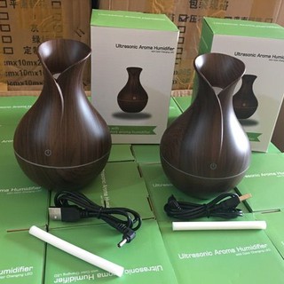 Máy Phun Sương Tạo Độ Ẩm Khuếch Tán Tinh Dầu Vân Gỗ Cổ Cao