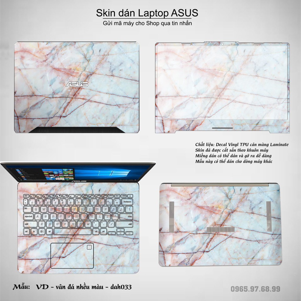 Skin dán Laptop Asus in hình vân đá _nhiều mẫu 2 (inbox mã máy cho Shop)
