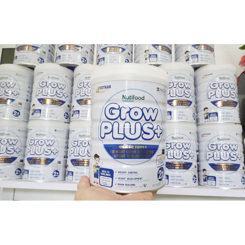 Sữa Nutifood Grow Plus Trắng - Kiểm soát cân nặng bé lớn khôn tối ưu - hộp 850g