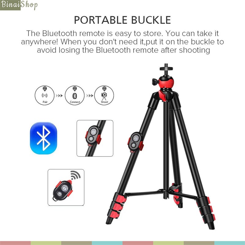 [Mã 159ELSALE hoàn 7% đơn 300K] CHÂN ĐẾ TRIPOD CHỤP HÌNH CHO ĐIỆN THOẠI, MÁY ẢNH ZOMEI T60