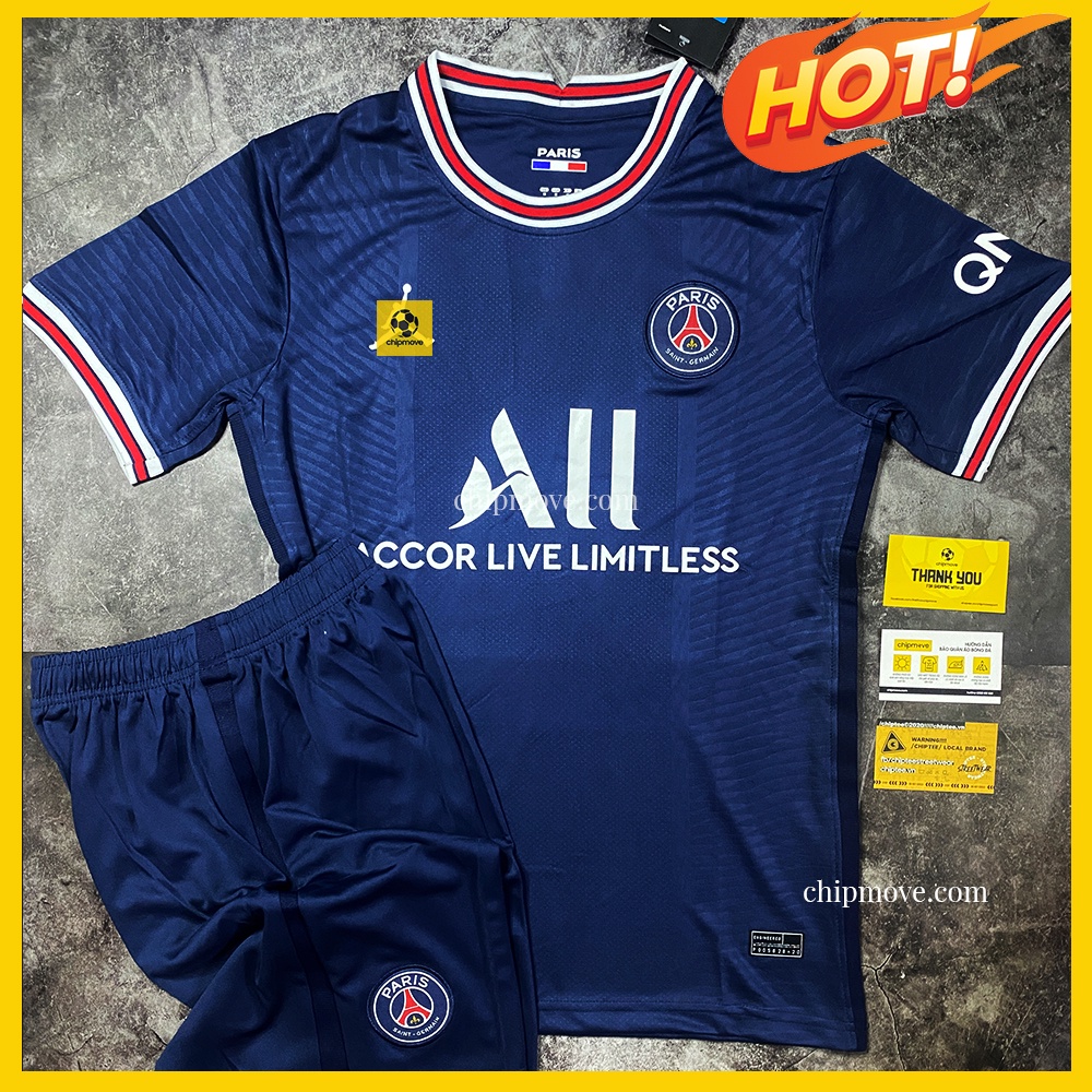 Bộ áo bóng đá PSG Xanh Đen sân nhà Thái cao cấp