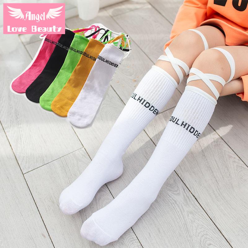 Vớ Cao Ngang Bắp Chân Cột Dây Thời Trang Cho Bé Gái 3-8 Tuổi