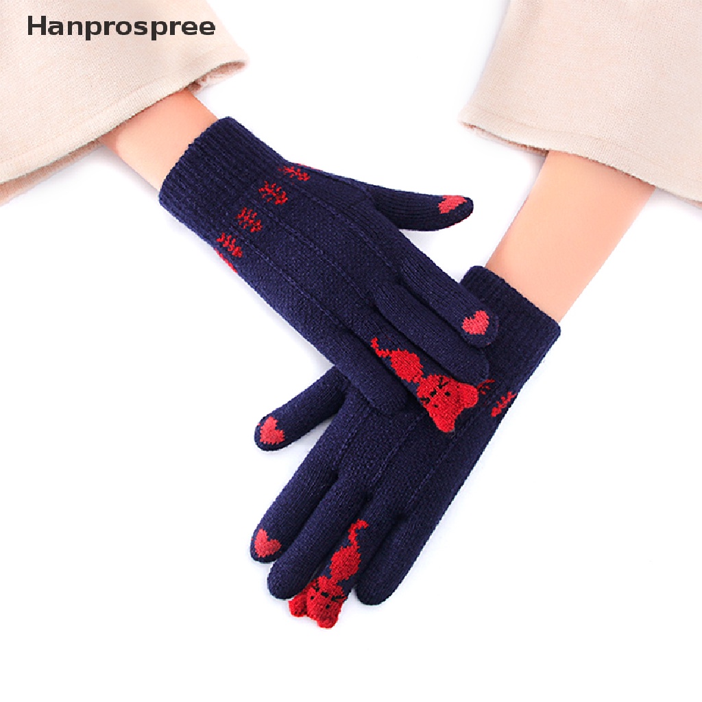Hanprospree > Găng Tay Dệt Kim Giữ Ấm Mùa Đông Có Thể Chạm Màn Hình Cảm Ứng Dễ Thương Cho Nữ well