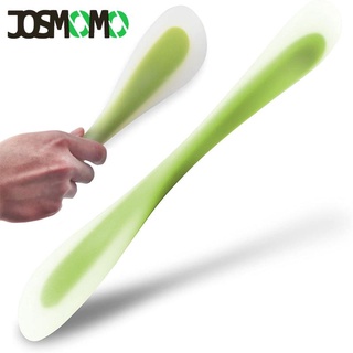 JOSMOMO 1 cái Thìa silicon hai mặt lớn và thìa gạt ngang Muỗng mờ chống dính chịu nhiệt cho nhà bếp Dụng cụ trộn hỗn hợp nướng bánh