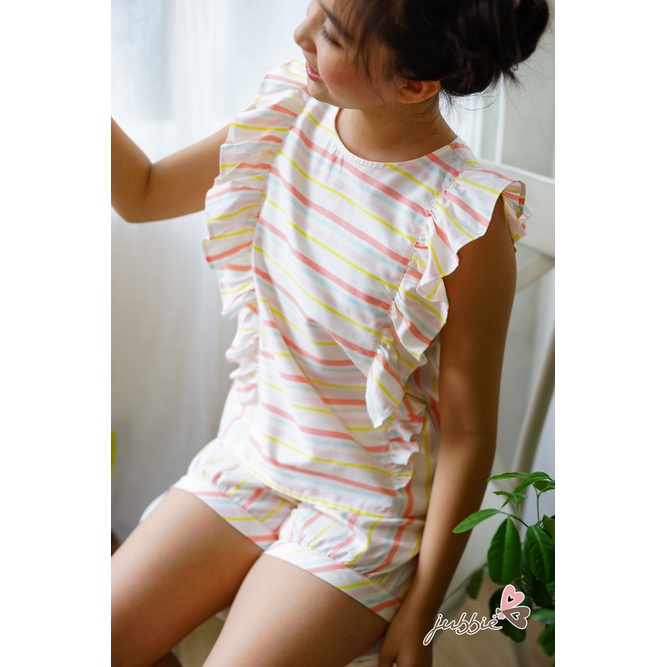 Đồ mặc nhà bộ short thun cottton bé gái jubbie kids 81003