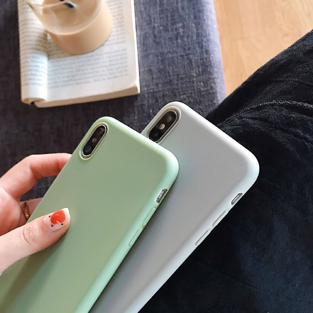 Ốp lưng điện thoại bằng Silicone màu trơn dành cho Iphone XR XSmax X 6 7 8 6plus 8plus 11 11Promax 11Pro | BigBuy360 - bigbuy360.vn