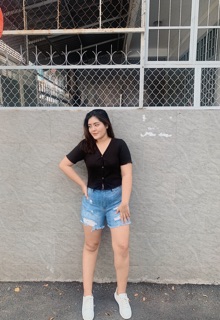 Croptop [Xả kho][Bigsize] thun gân cổ V