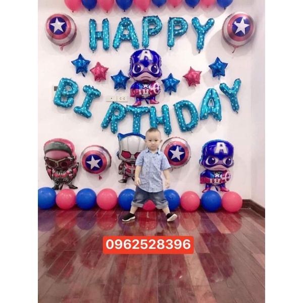 Sét trang trí chủ đề siêu nhân cho bé trai