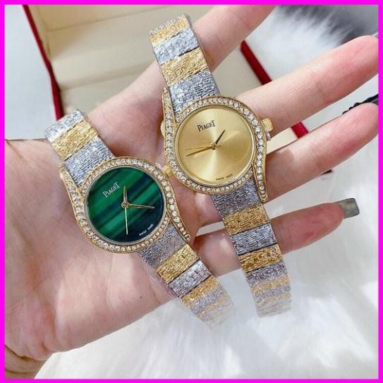 Đồng hồ nữ Piaget dây nhuyễn mặt khảm trai sang trọng quý phái