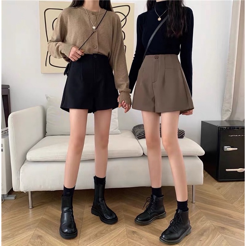 Quần short cạp cao chất tuyế mưa cực tôn dáng