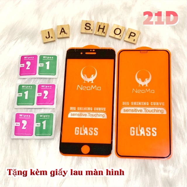 Kính Cường Lực Full Màn Hình 21D NEOMO Siêu Hot iPhone 6/6s/6plus/6splus/7/8/7plus/8plus/X/Xsmax/Xr/ip11/11pro/11promax