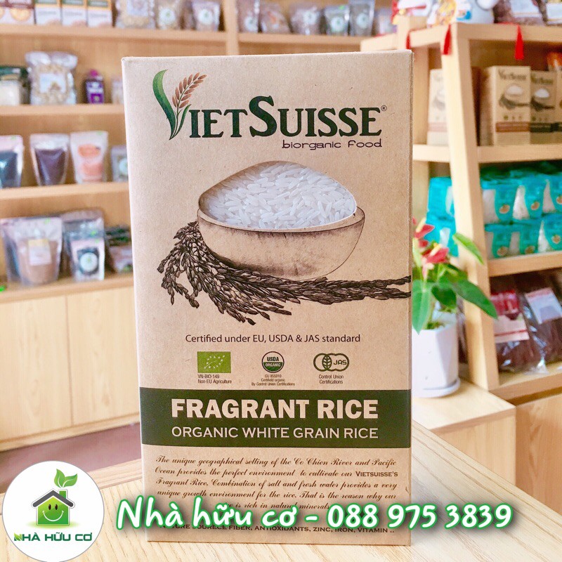 Tổng hợp các loại gạo hữu cơ Vietsuisse - Hạn sử dụng: 1/2023 - Nhà hữu cơ