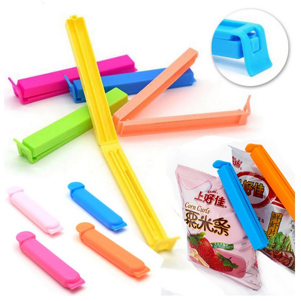 Set 10 Kẹp Miệng Túi Thực Phẩm Bằng Nhựa Thiết Kế Nhỏ Gọn Tiện Dụng