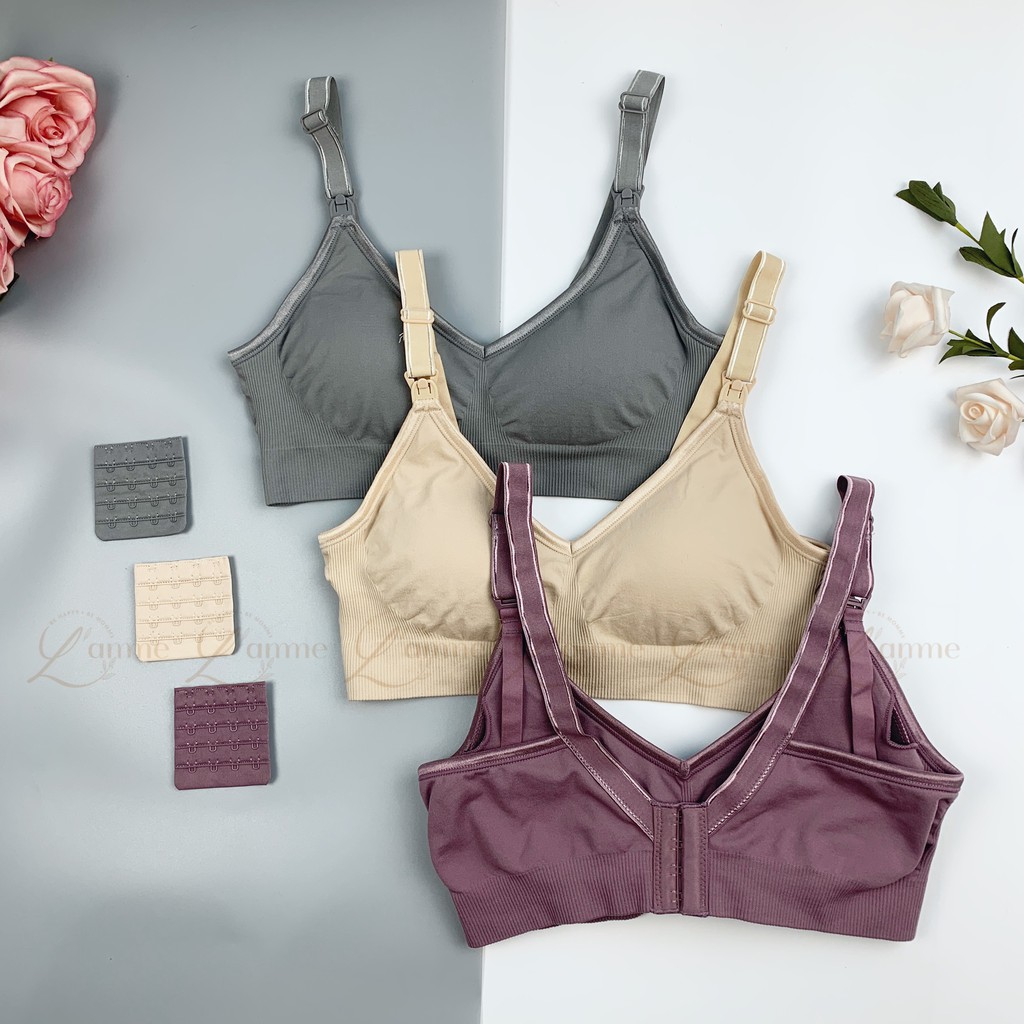 Áo ngực cho con bú A1 không gọng nâng đỡ tốt, áo lót thấm hút, chống chảy xệ giữ dáng mặc sau sinh thoải mái by LAMME