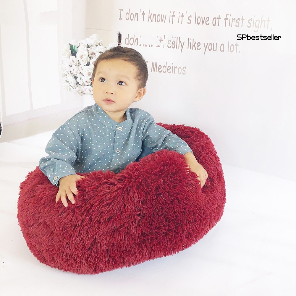 Giường Ngủ Hình Tròn Bằng Vải Bông Giữ Ấm Mùa Đông Cho Thú Cưng