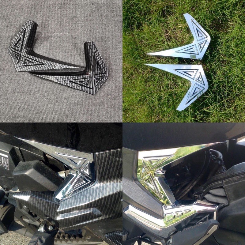 Ốp yếm nhỏ (viền) AB Airblade 2020 Carbon &amp;Crom Xi