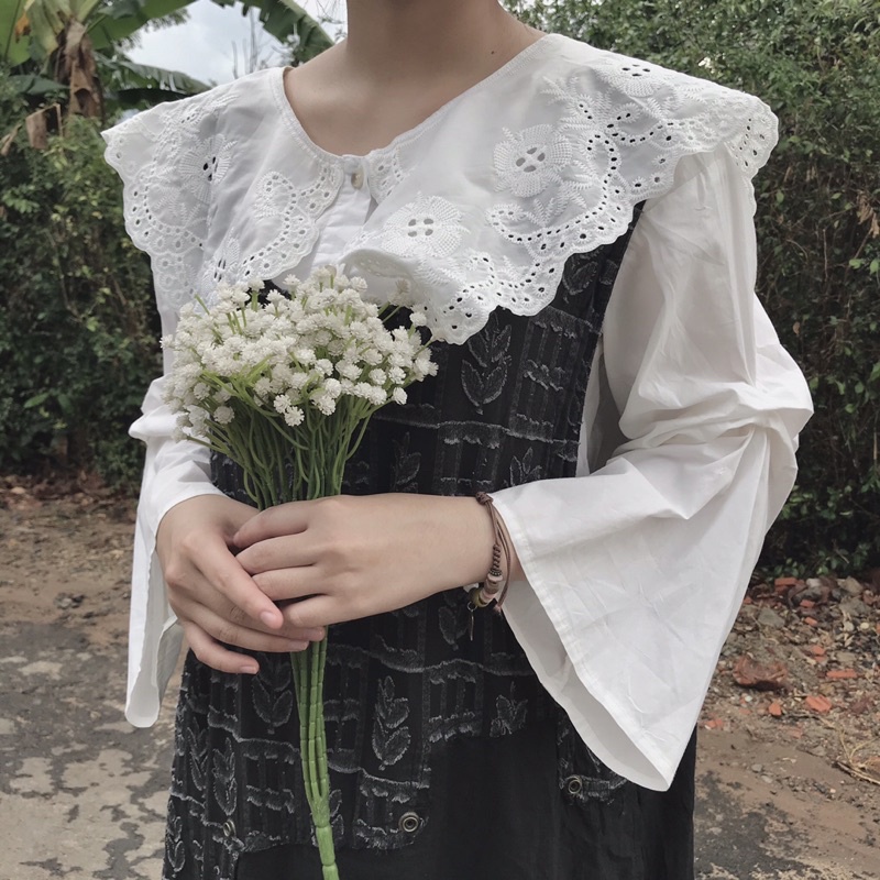 Set 2hand SIÊU CƯNG!! Áo Tiểu thư + Yếm cá tính