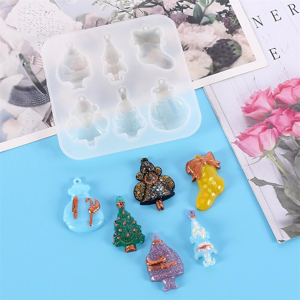 Khuôn Silicone Làm Mặt Dây Chuyền Trang Trí Cây Thông Noel DIY