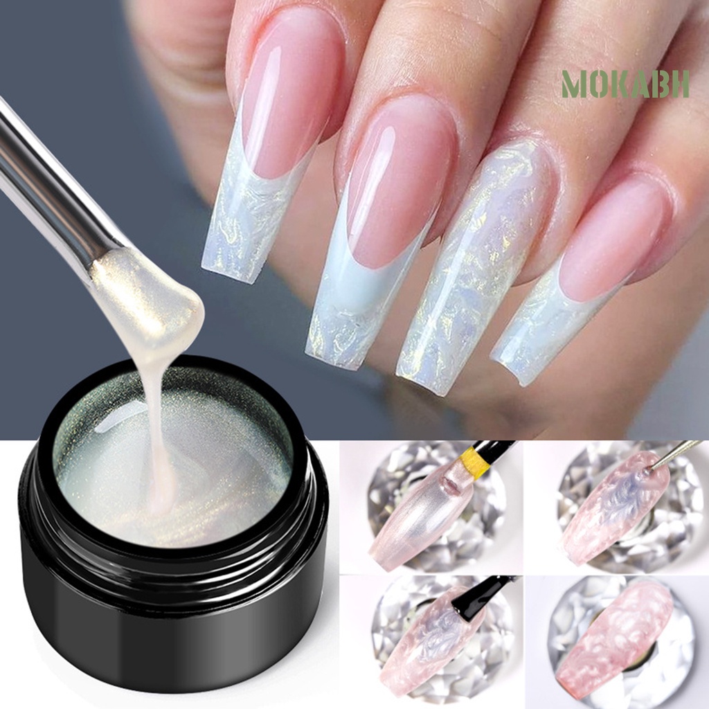 Sơn Móng Tay Gel UV 7ml Với Vỏ Ngọc Trai Cực Quang Trong Suốt