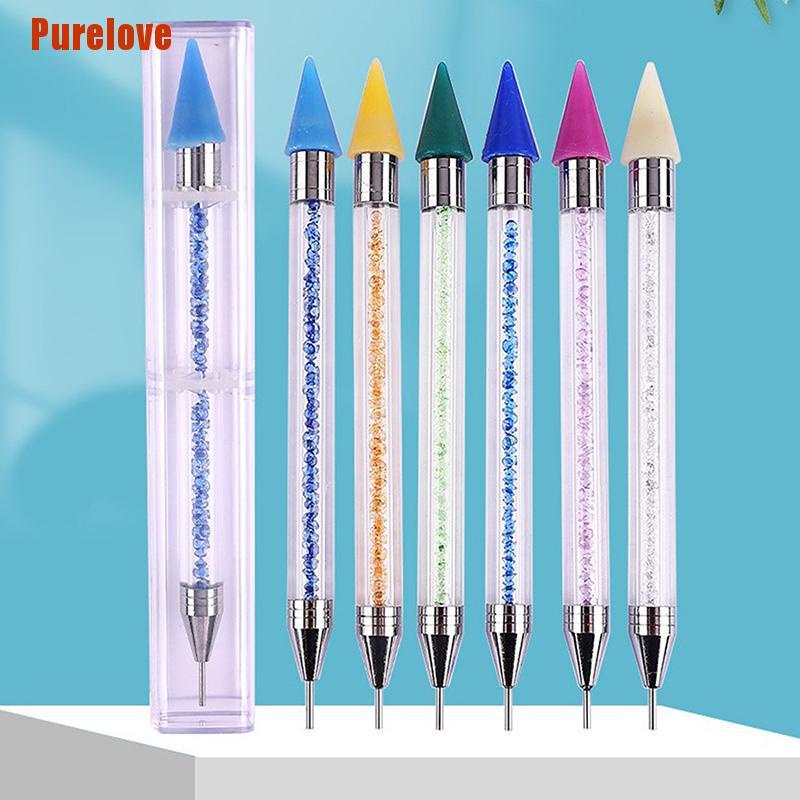 1 Cây Bút Hai Đầu Đính Đá Pha Lê Trang Trí Móng Tay