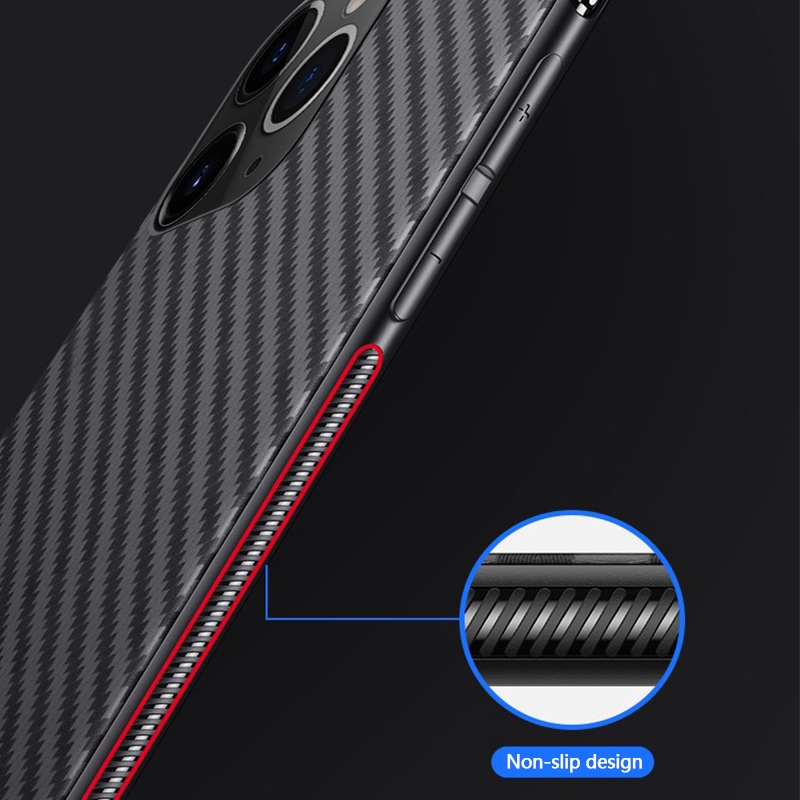 Ốp Điện Thoại TPU Mềm Chống Sốc Họa Tiết Sợi Carbon Sang Trọng Cho iPhone 14 13 12 11 Pro MAX X XR XS MAX 8 7 6 6s Plus