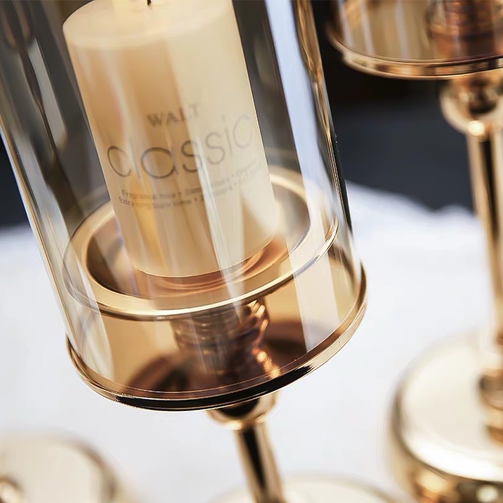 Chân nến thủy tinh Scandinavian retro phong cách trang chủ trang trí đồ trang trí