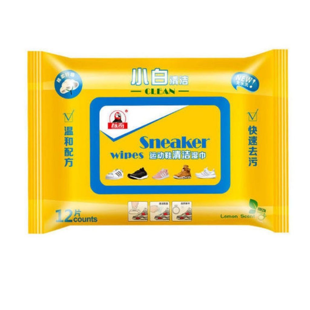 Khăn lau giày thể thao sneaker Quick Wipes , giấy ướt lau giày gói 12 tờ trắng tiện lợi siêu sạch